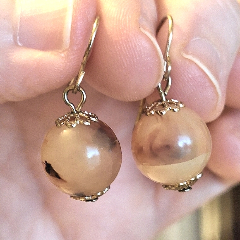 Tan/Brown Drop Earrings